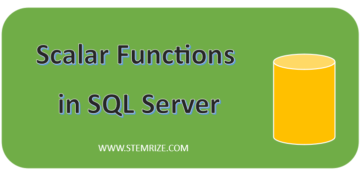 Scalar functions in SQL