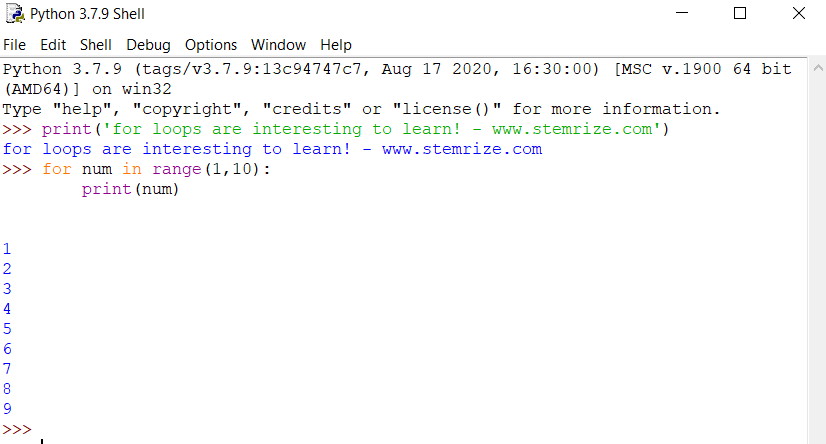 Visual explanation of Python for loop iteration process